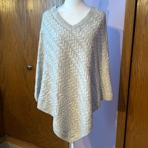 WHBM - White House Black Market grey size small poncho.